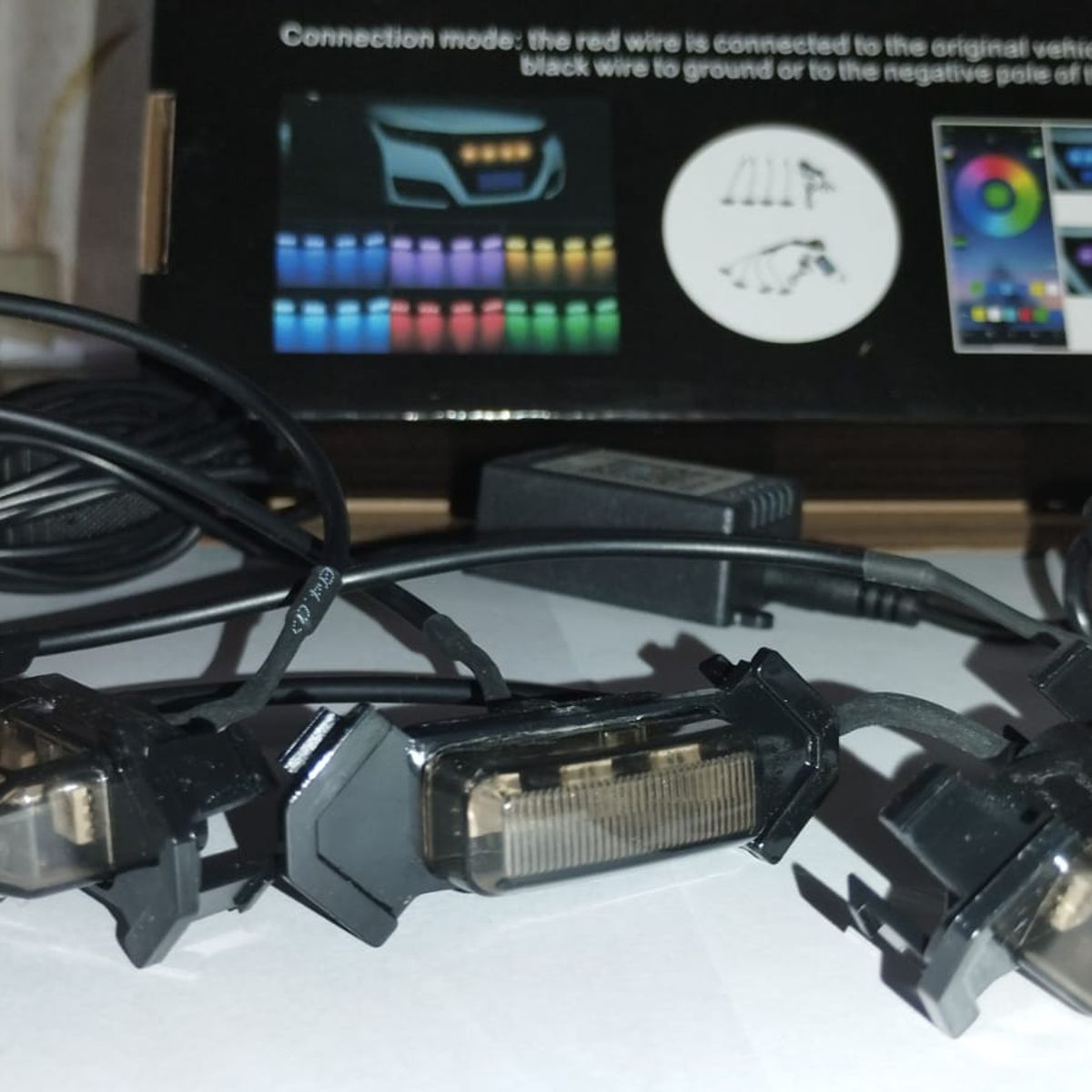 GENERICO - Luces LED para mascara de carro multicolor  SMOKE