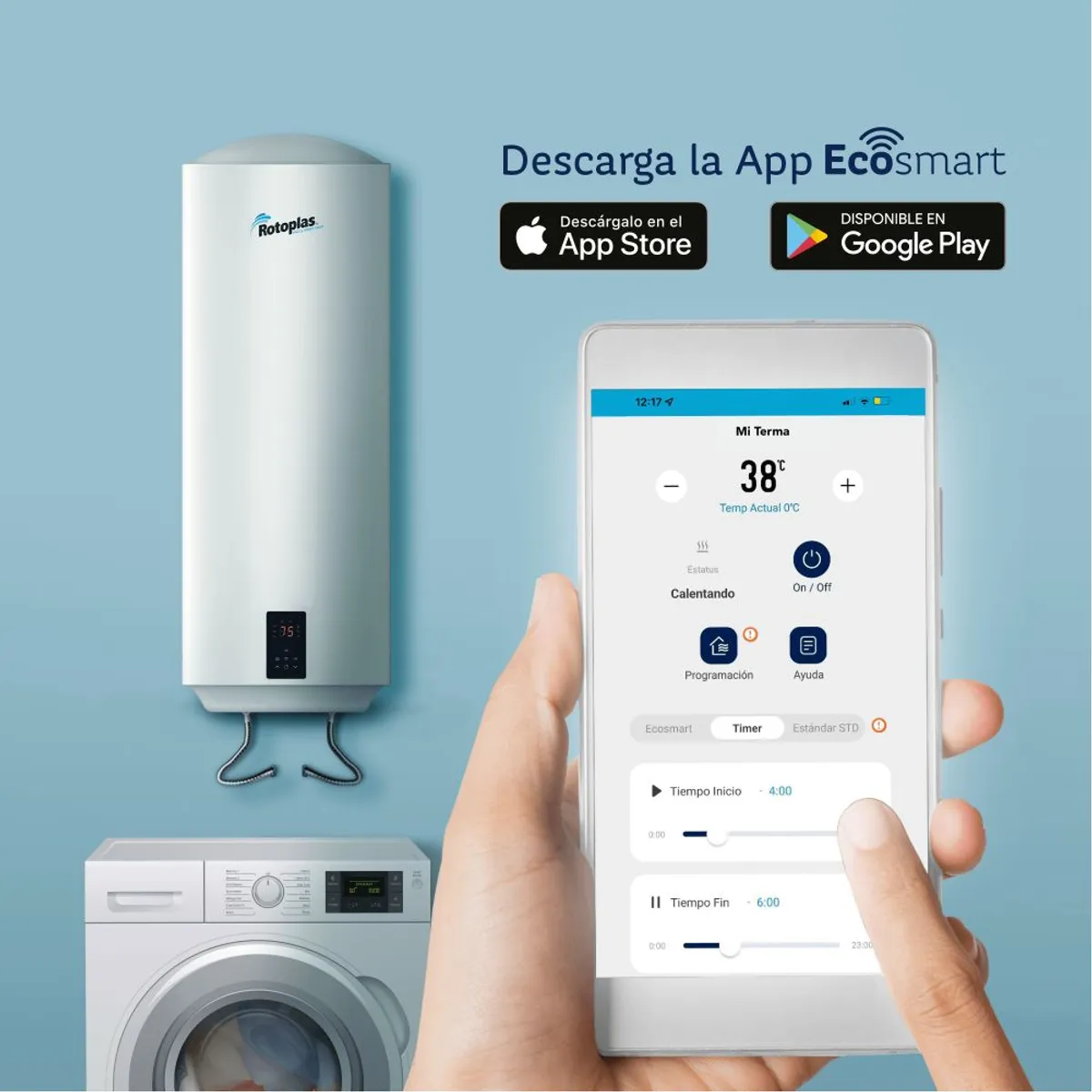 ROTOPLAS - Terma de Acumulación Ecosmart Wifi 100L