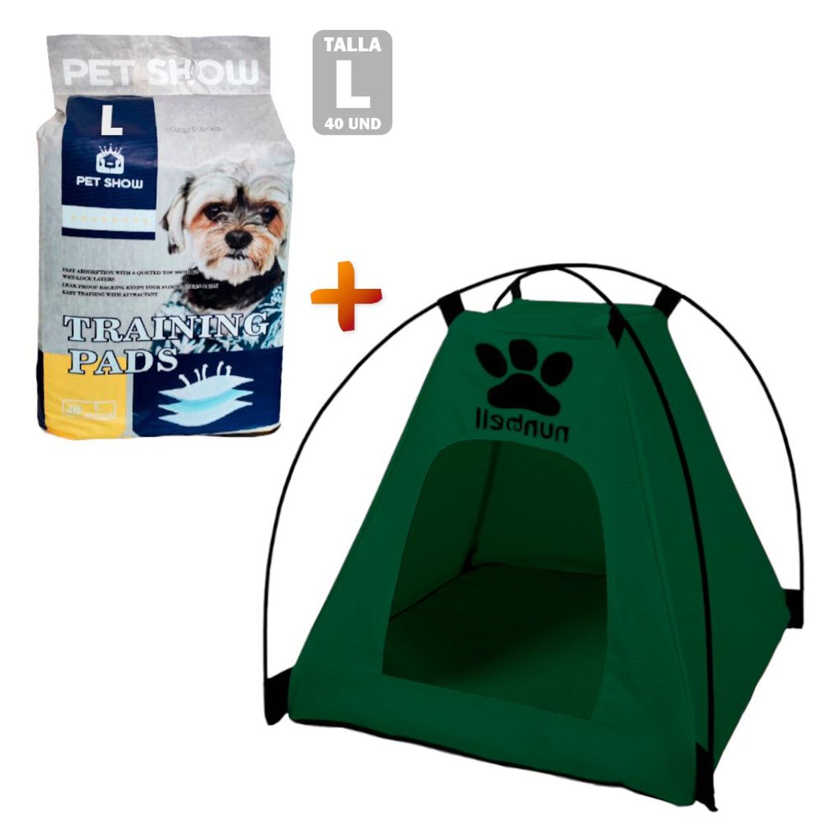 GENERICO - Casa Carpa Mascotas VD Y Pañales de Piso Absorbentes Talla L