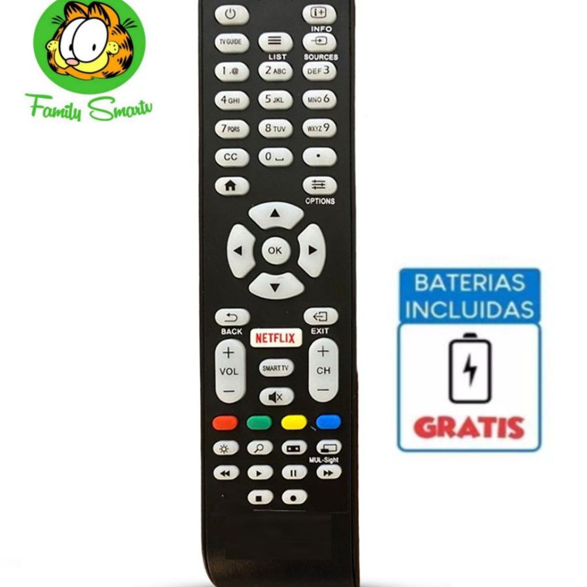UNIVERSAL - Control Remoto Aoc Para Smart Tv Lcdled
