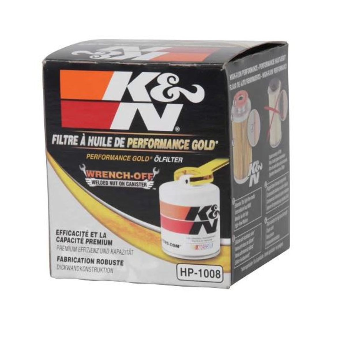 K&N - FILTRO DE ACEITE KN HP-1008