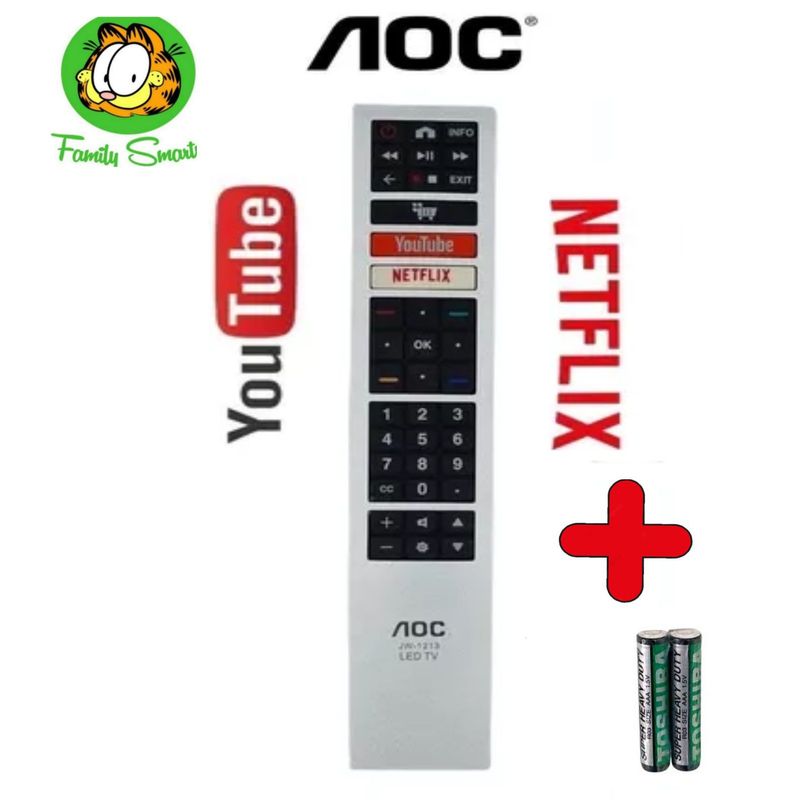 GENERICO - Control Remoto genérico Aoc Smart Tv Mod50U6295  Pilas