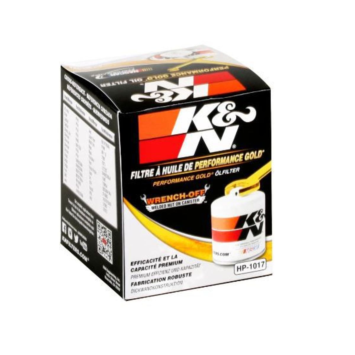K&N - FILTRO DE ACEITE KN HP-1017