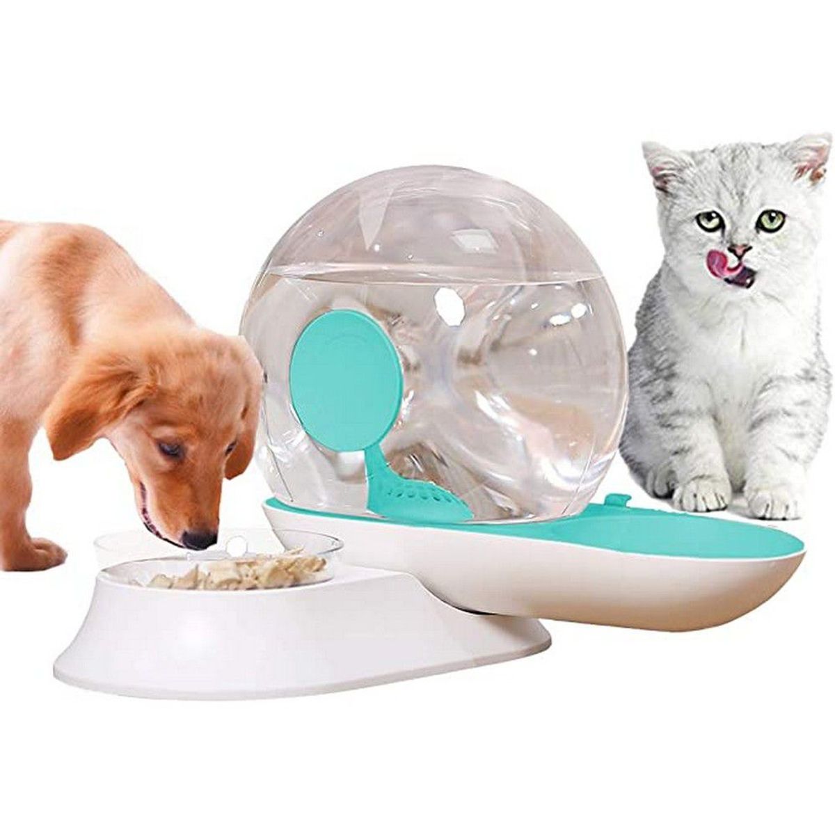 GENERICO - Mascotas - Comedero y Bebedero en forma de caracol Verde