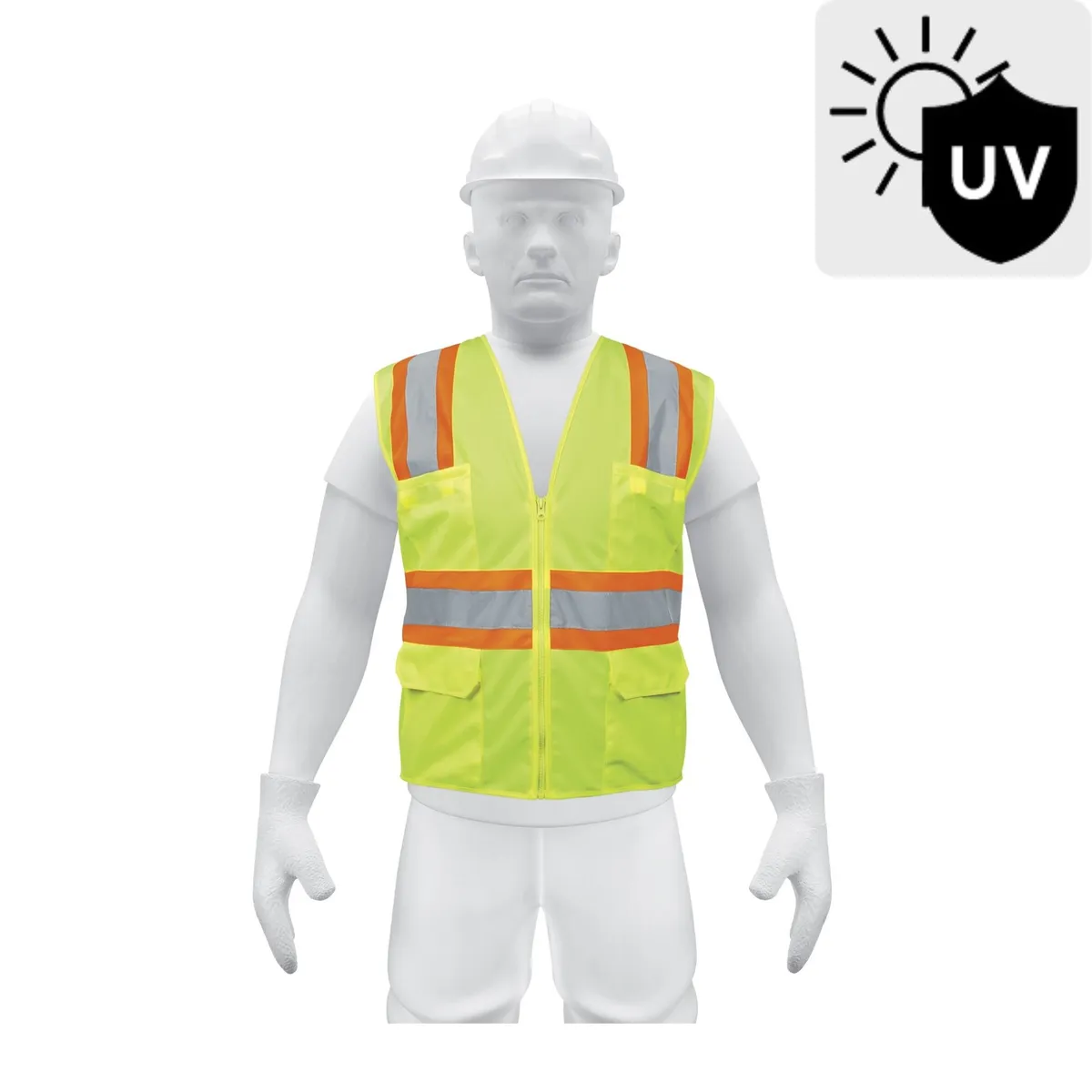 TRUPER - Chaleco de seguridad con cierre verde limon - truper