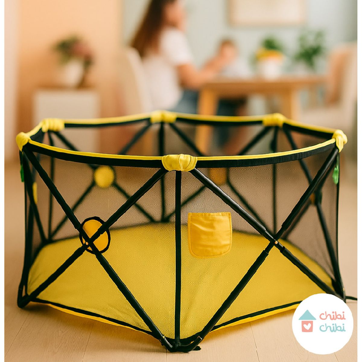 CHIBI CHIBI - Corral portátil play amarillo