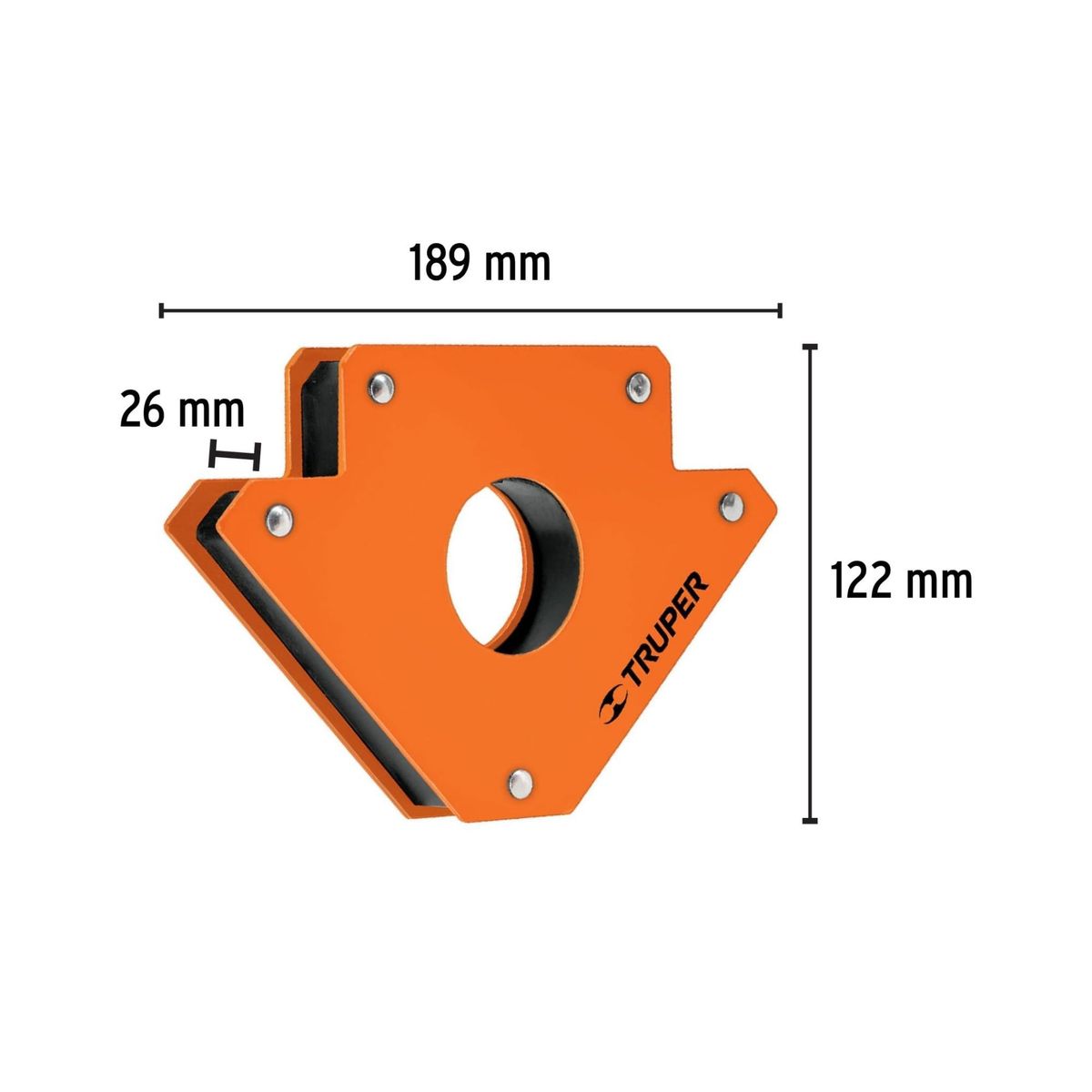 TRUPER - Escuadra magnética para soldar 34Kg, 4 piezas Truper