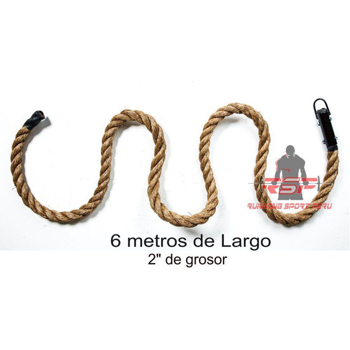RUNNING SPORT PERU - Soga de Ascenso Cuerda de Escalada con Gancho Crossfit