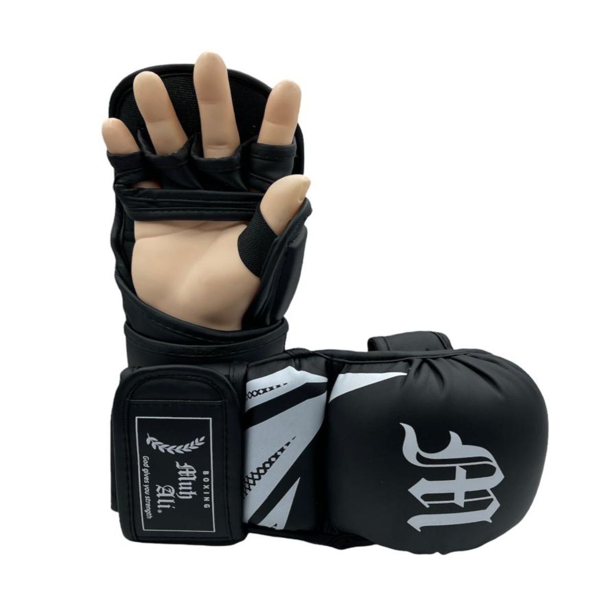 RUNNING SPORT PERU - Guantes Sparring Kick Boxing Mma NegroBlanco Talla M