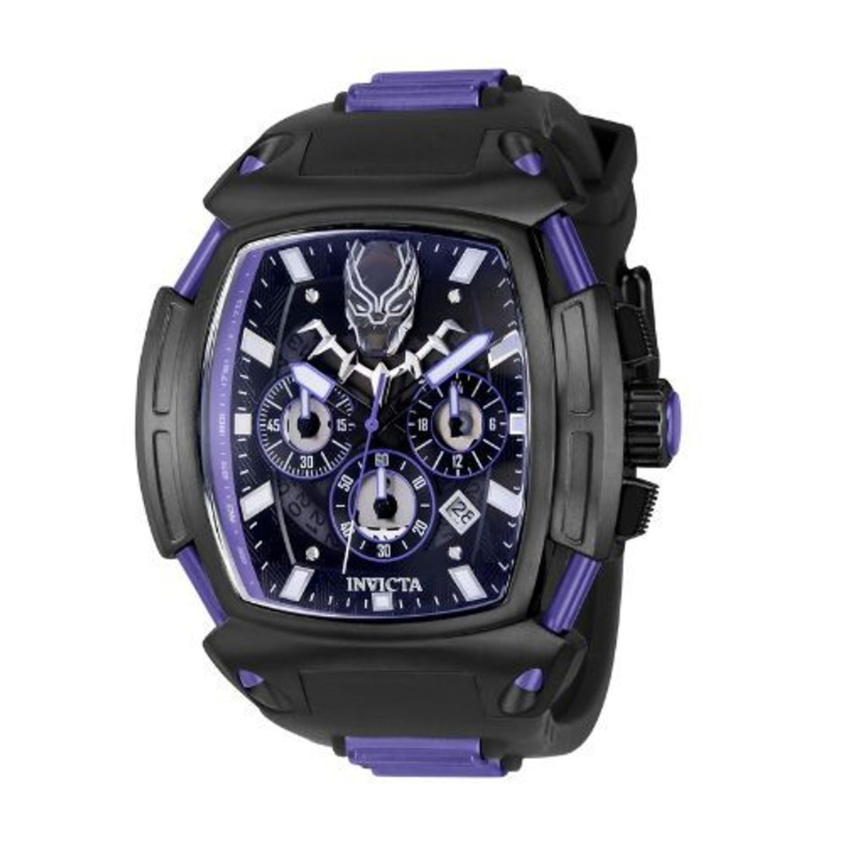 INVICTA - Reloj Invicta Marvel Pantera Negra 37612 Negro Púrpura