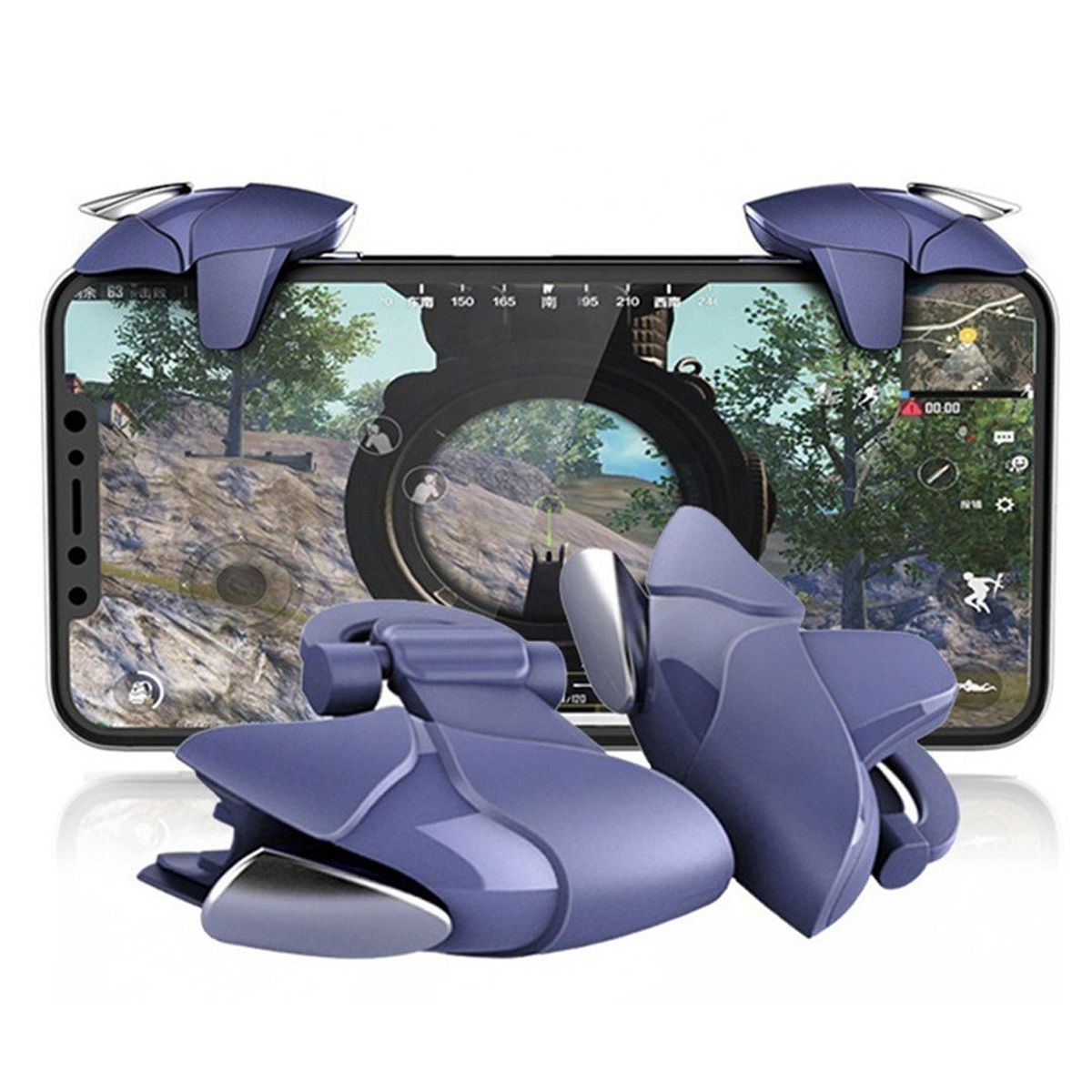GENERICO - Gatillos Gamer Para Smartphone Blue Shark.
