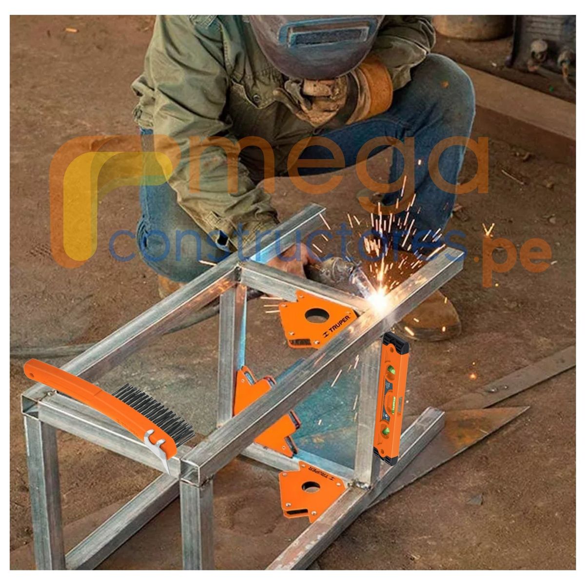 TRUPER - Escuadra magnetica para soldar, 22 Kg, 4 piezas Truper