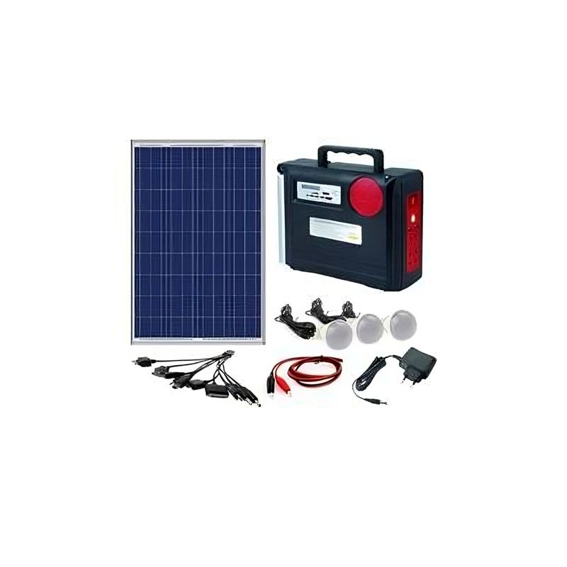 CAFINI - Kit Solar Portátil CAFINI Panel Solar SISTEMA DE ILUMINACIÓN