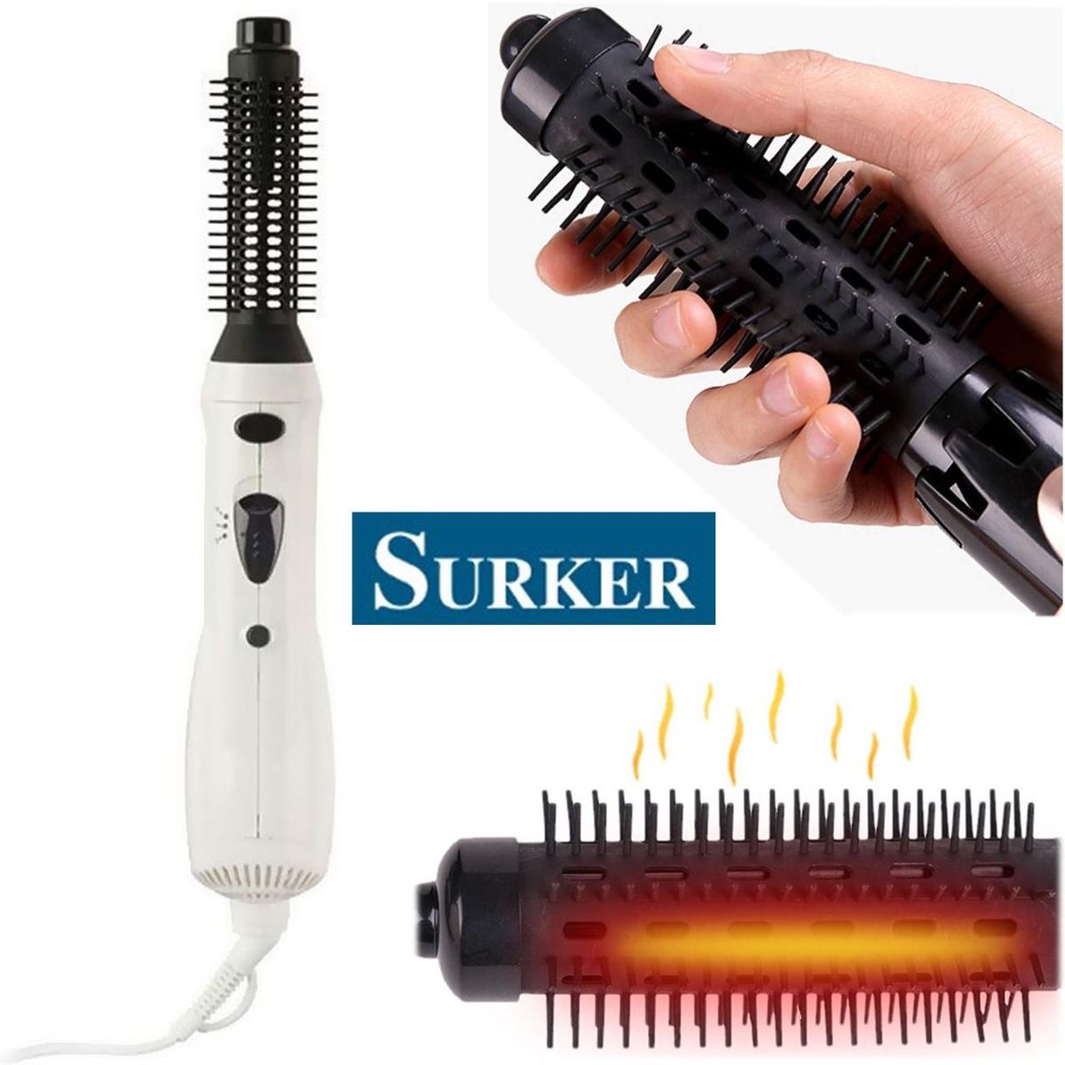 OEM - Cepillo Secador de Cabello marca SURKER® HB-810 3 Niveles Calor 400W