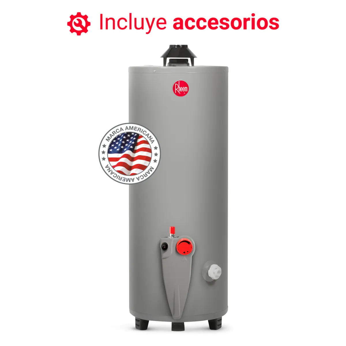 RHEEM - TERMOTANQUE A GAS 76L RHEEM GAS LICUADO GLP - GAS DE BALÓN