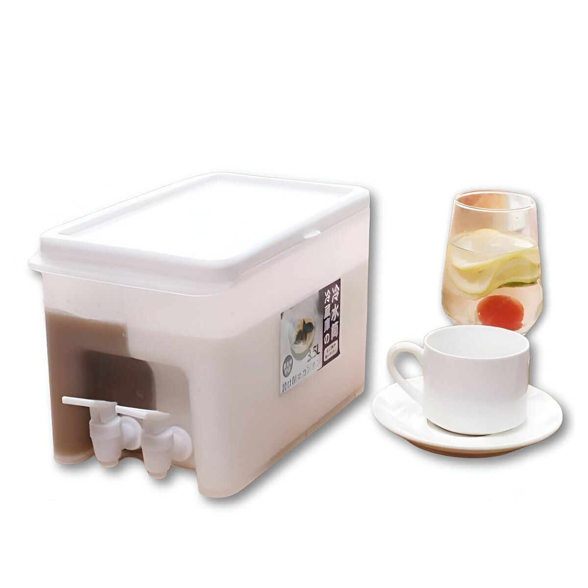 ELMEJORPRECIO - Contenedor Dispensador De Agua Bebidas Dos Divisiones Tamaño Compacto