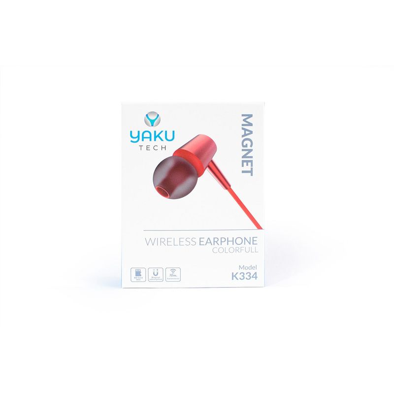 YAKUTECH - Audífonos Bluetooth K334 Yaku Tech Rojo