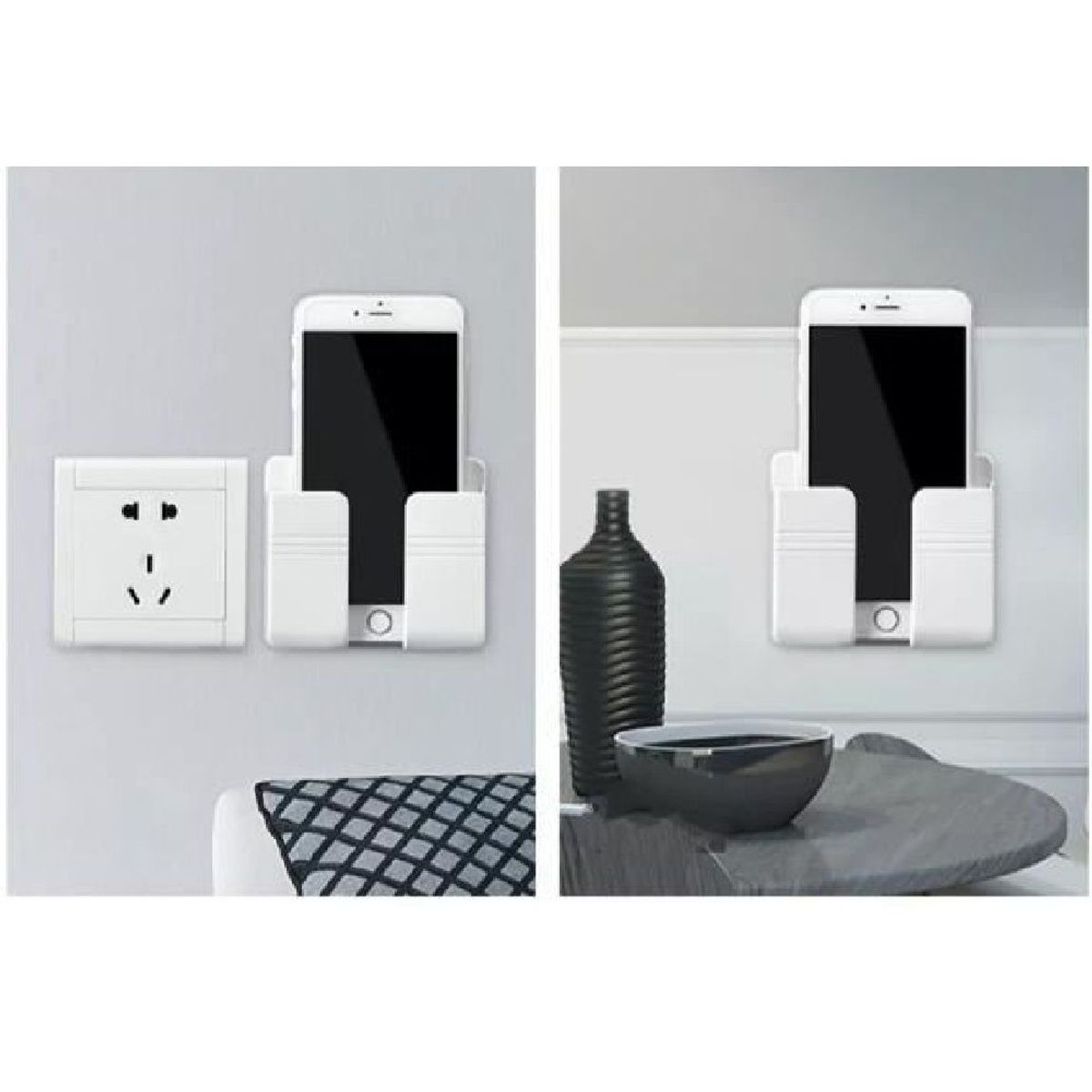 GENERICO - Pack por 2 Soportes Para Celular De Pared Con Adhesivo, Control