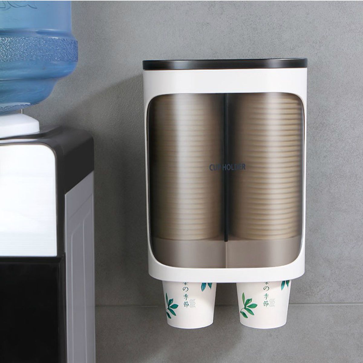 ELMEJORPRECIO - Dispensador De Vasos Adhesivo 2 Filas