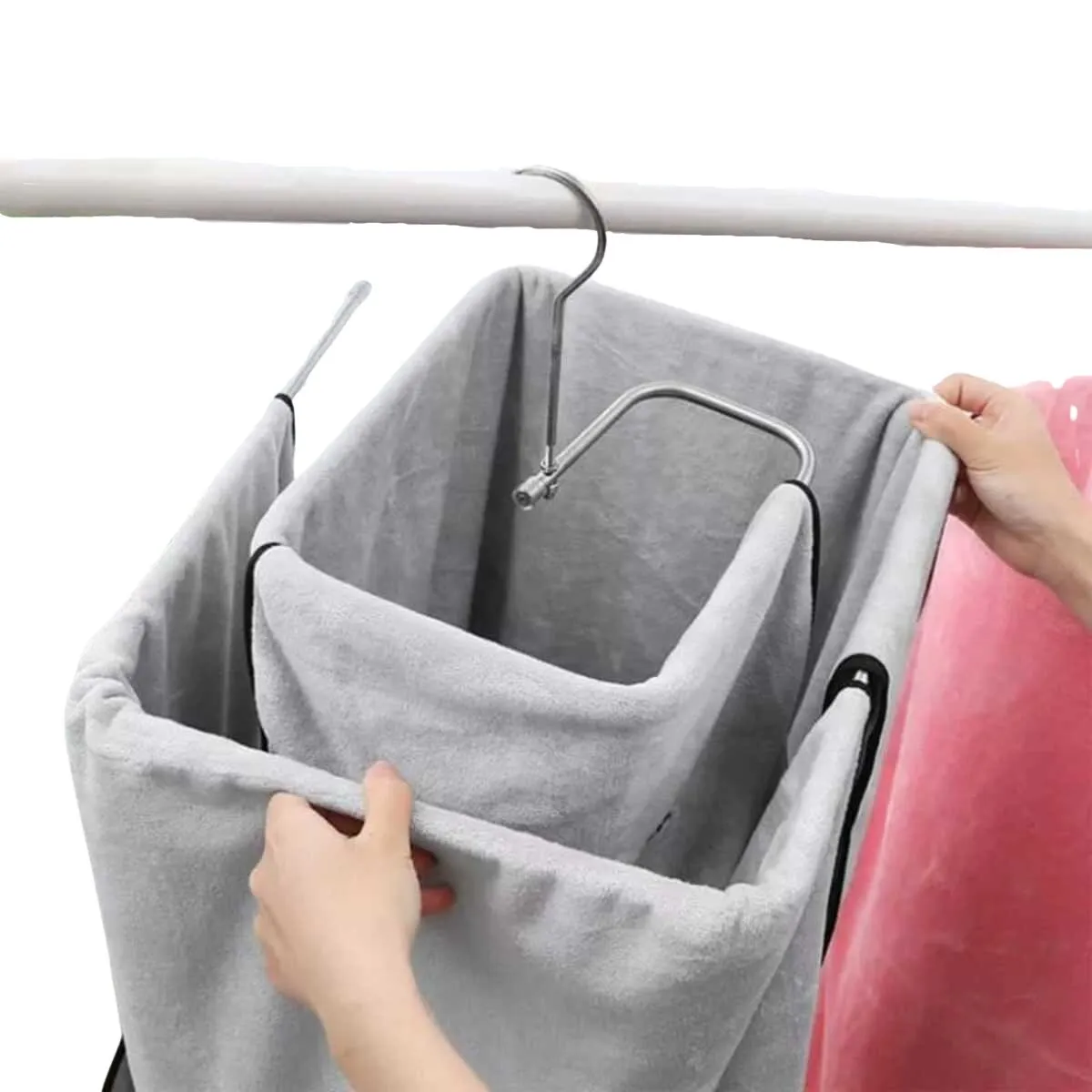 ELMEJORPRECIO - Colgador De Sabana Frazada De Acero Inoxidable Modelo Cuadrado