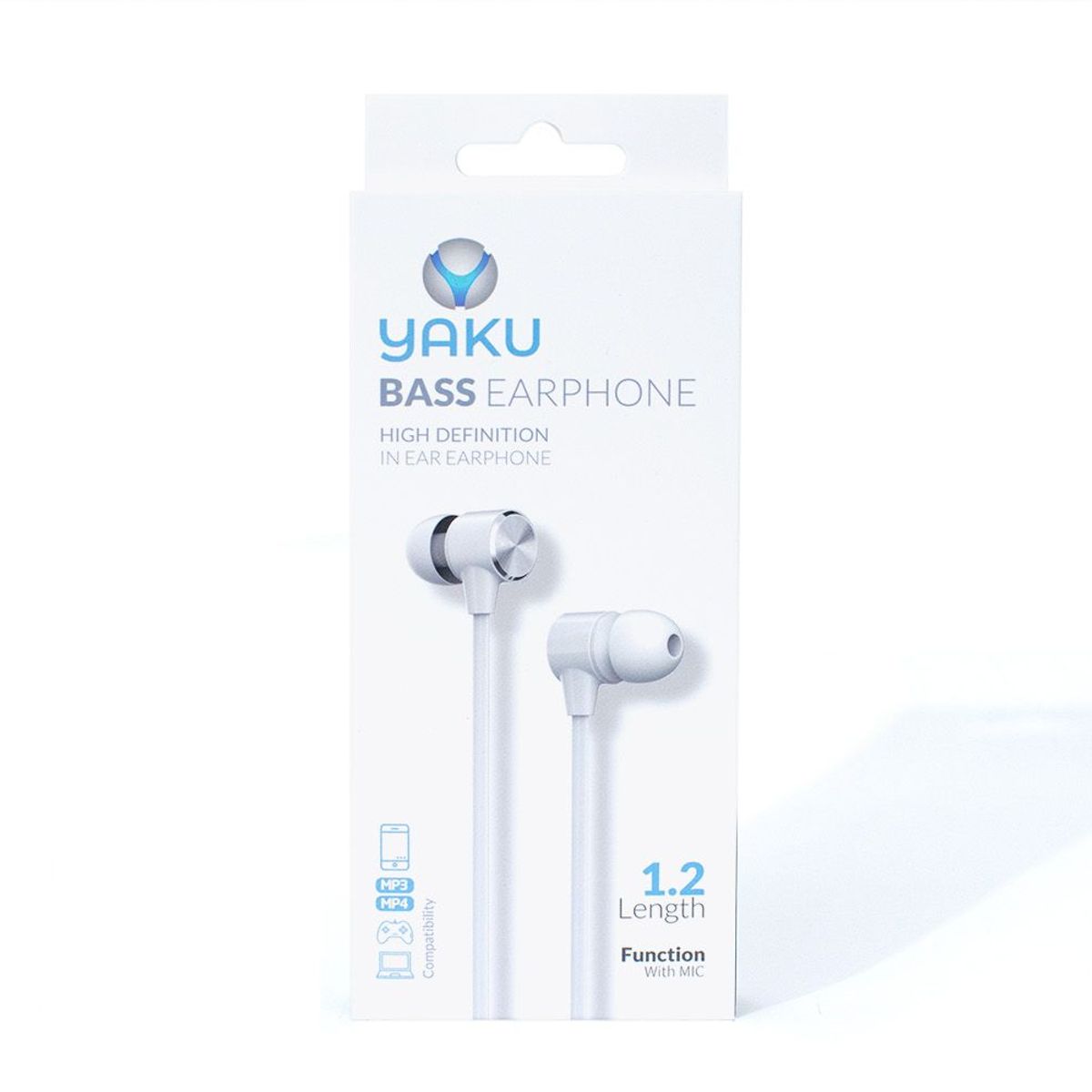 YAKUTECH - Audífonos Stereo con Cable Yaku BASS Blanco