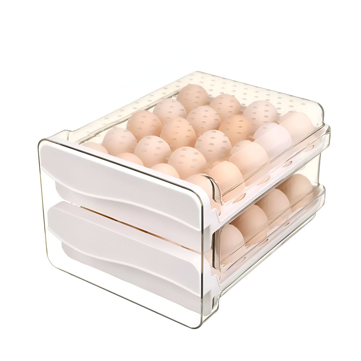 ELMEJORPRECIO - Bandeja Organizador Porta Huevos 2 Niveles Para Refrigerador