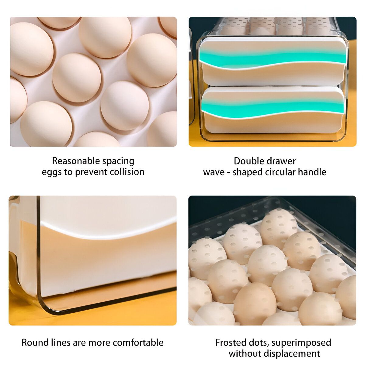 ELMEJORPRECIO - Bandeja Organizador Porta Huevos 2 Niveles Para Refrigerador