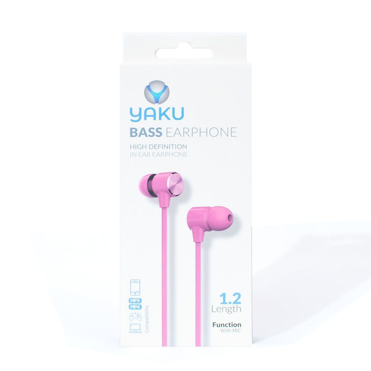 YAKUTECH - Audífonos Stereo con Cable Yaku BASS Rosado