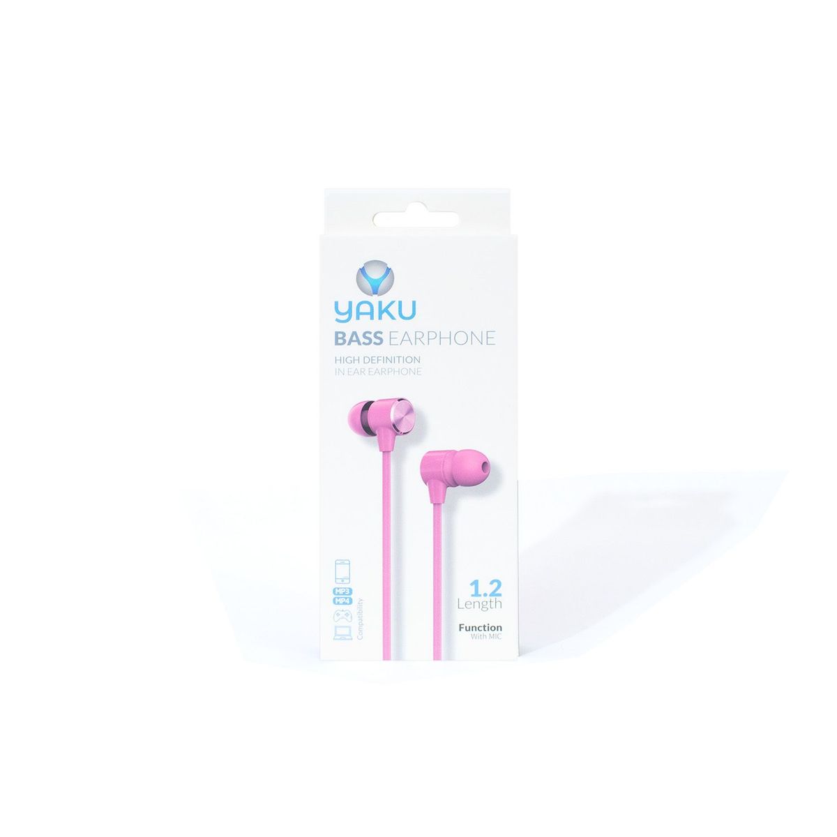 YAKUTECH - Audífonos Stereo con Cable Yaku BASS Rosado