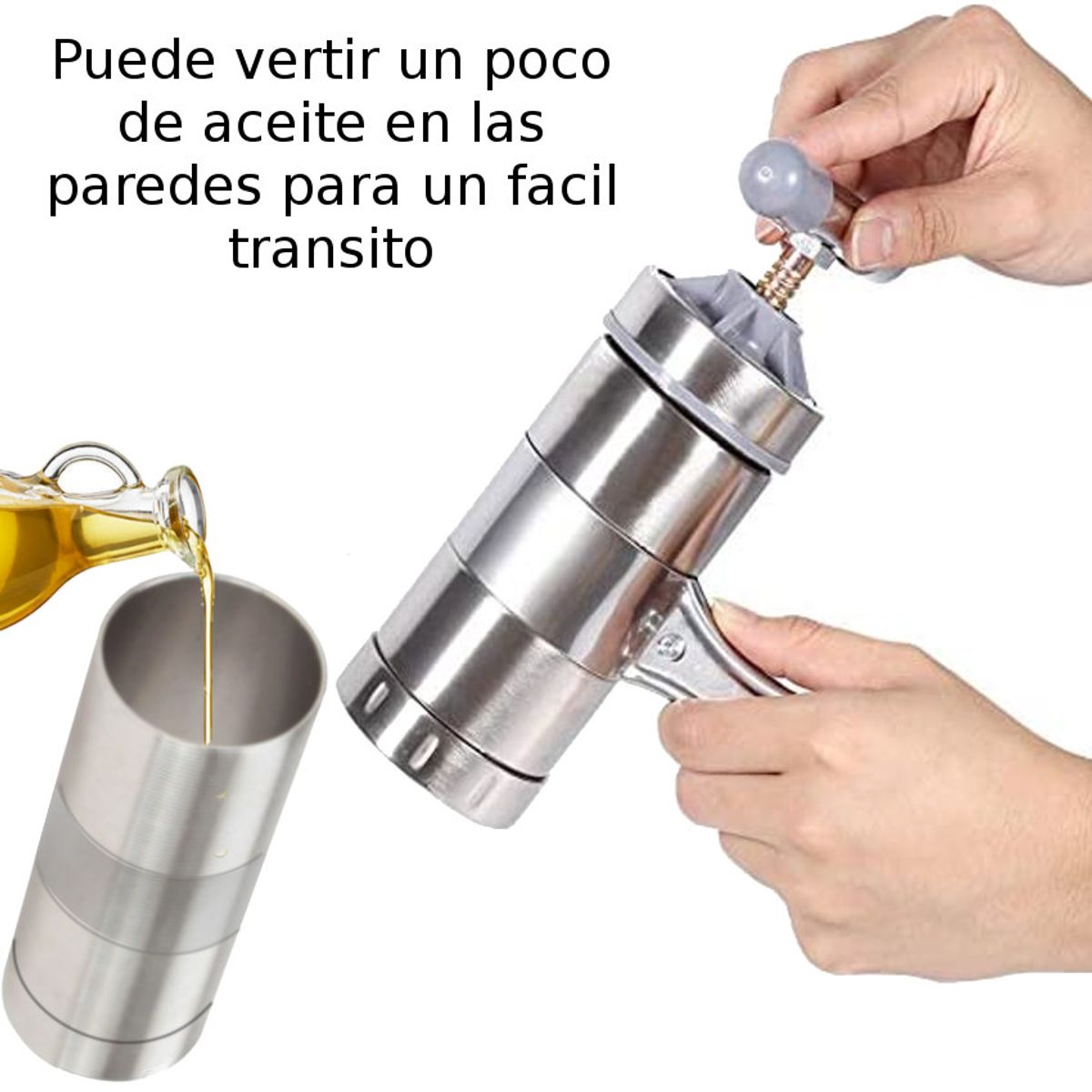 GENERICO - Maquina Fideos Caseros Acero Inoxidable 2 EN 1 FIDEOS EXPRIMIDOR