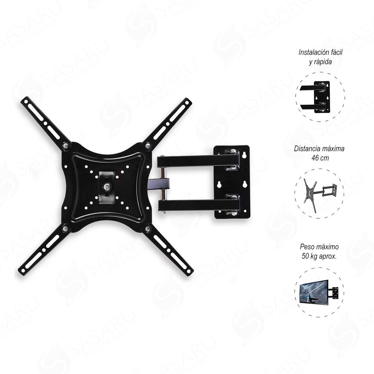 SASARU - Rack Móvil para Televisión 32-55