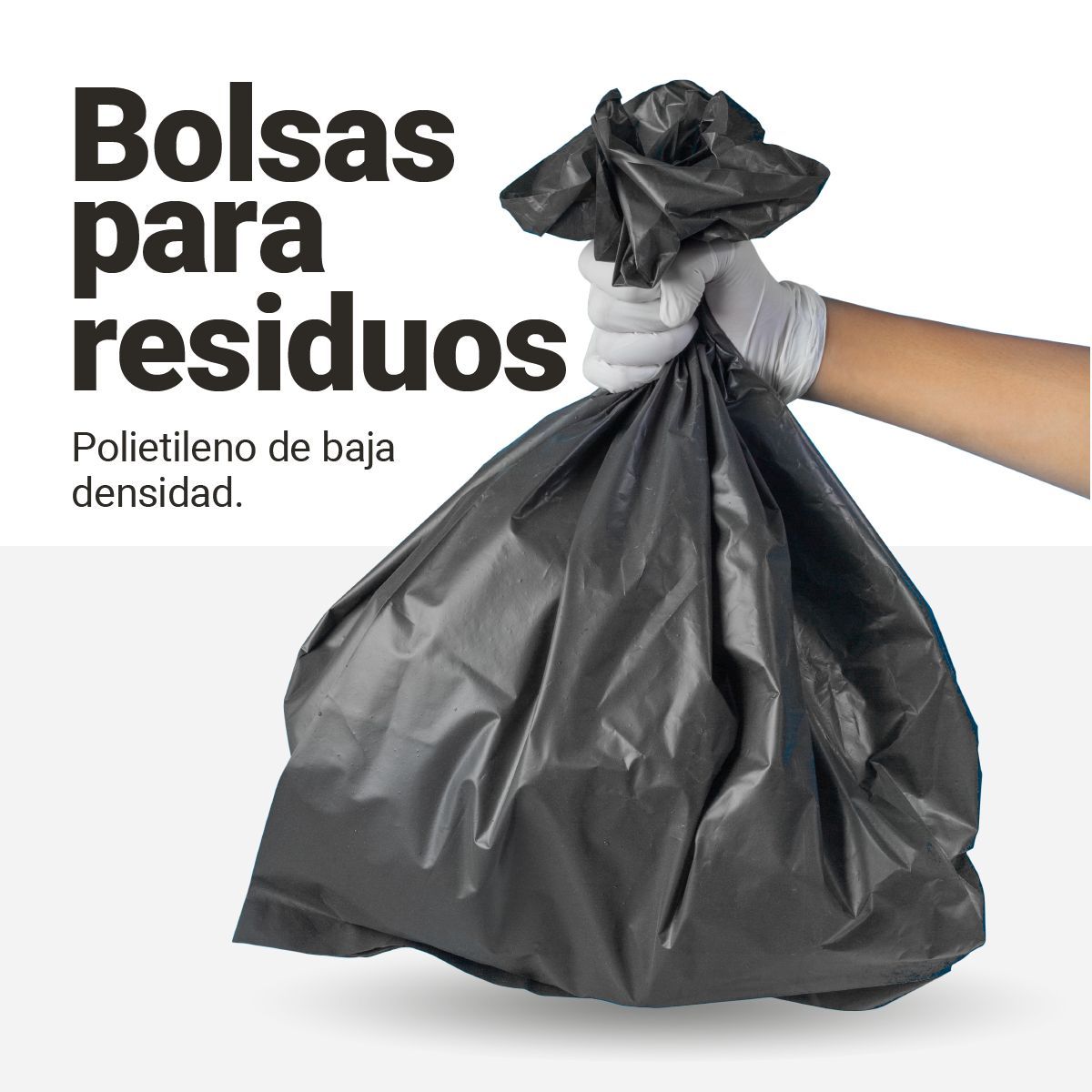 GENERICO - Bolsas negras para basura 220 L, 1.5 micras, 100 uds