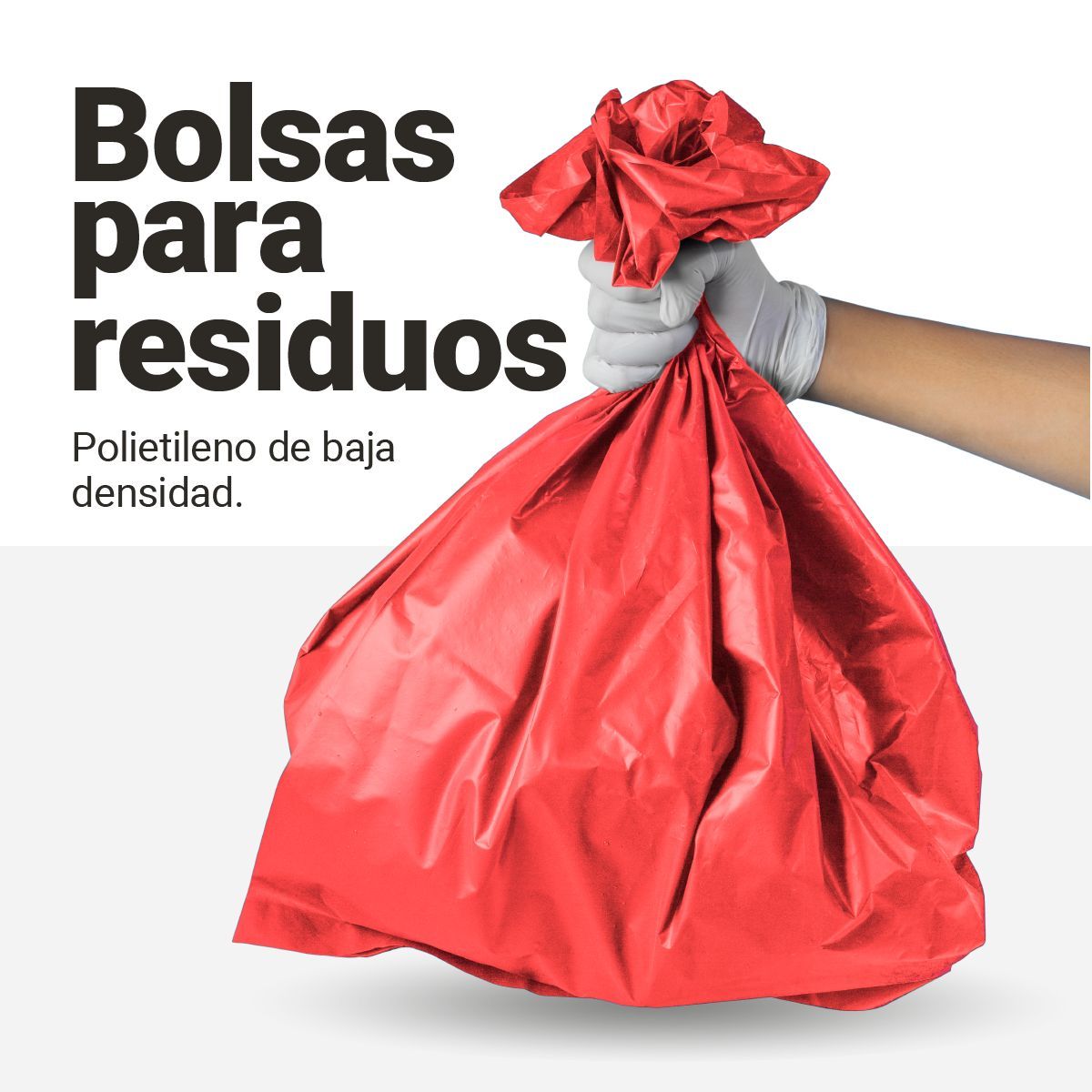 GENERICO - Bolsas rojas para basura 220 L, 1.5 micras, 100 uds