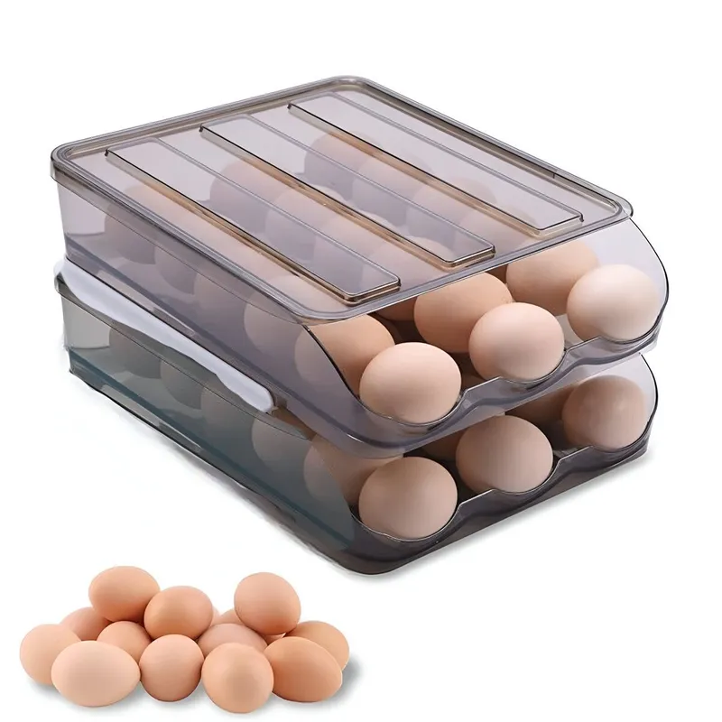 ELMEJORPRECIO - Bandeja Porta Huevos Para Refrigerador, Cocina 2 Niveles