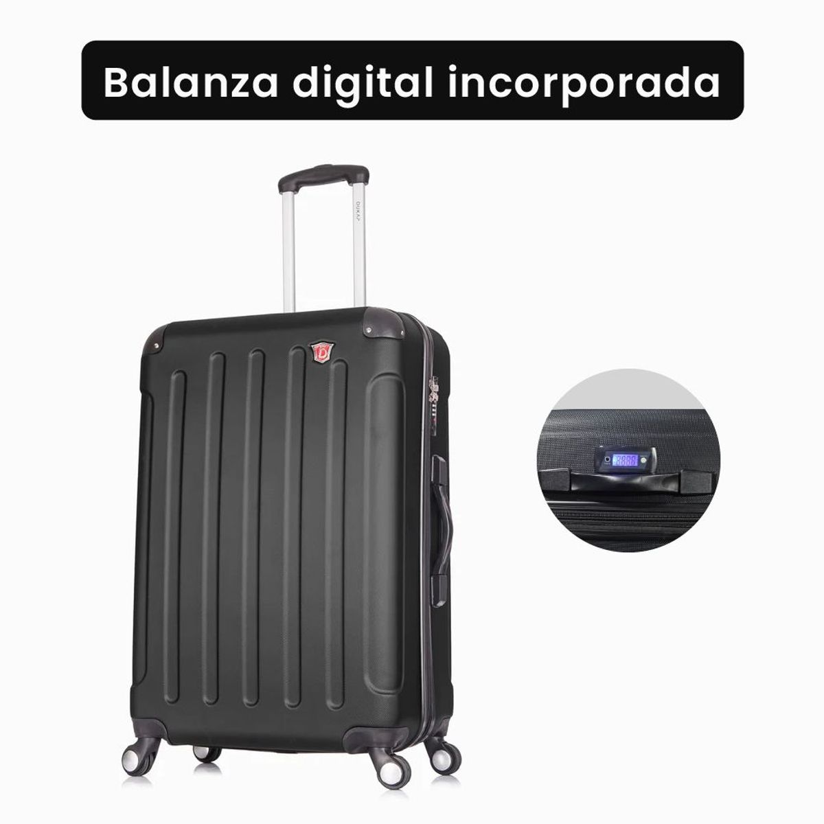 DUKAP - Maleta De Viaje Balanza Integrada 71cm Intely Negro - INMN