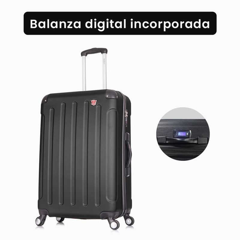 DUKAP - Maleta De Viaje Balanza Integrada 71cm Intely Negro - INMN