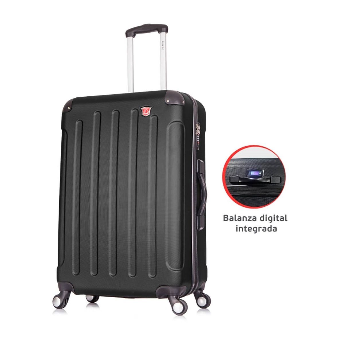 DUKAP - Maleta De Viaje Balanza Integrada 71cm Intely Negro - INMN