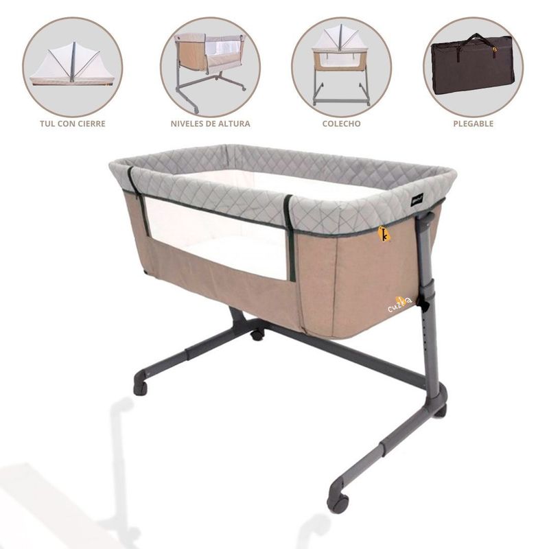 EBABY - Cuna Colecho para Bebé «MARION» Beige