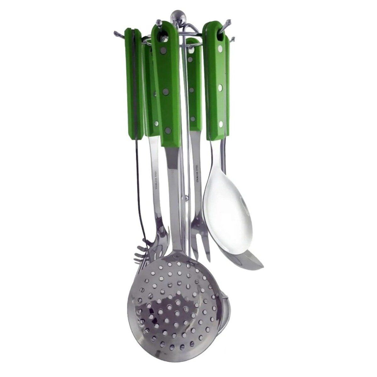 UNIVERSAL - Juego De Utensilios 7 piezas Acero Inoxidable verde