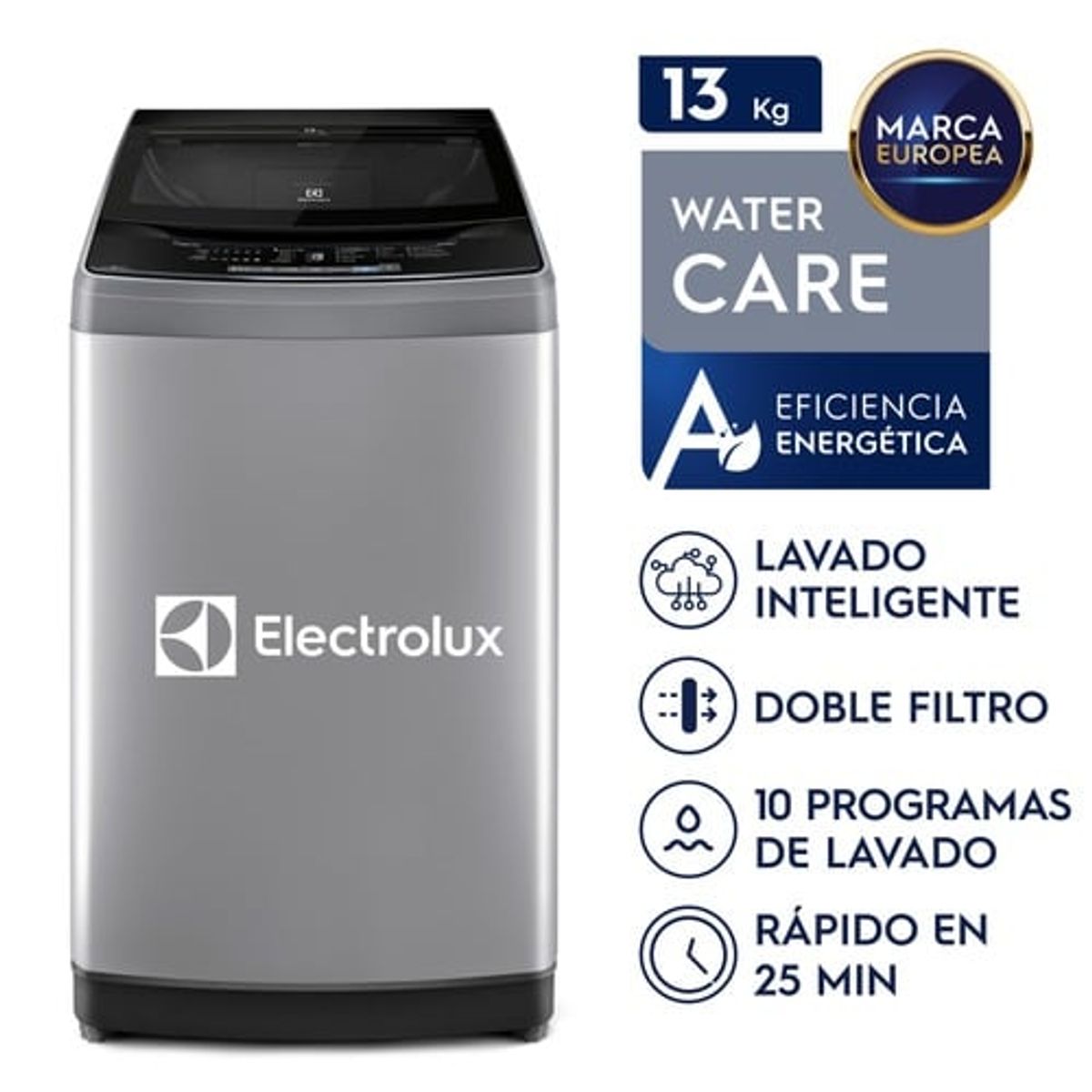 ELECTROLUX - Lavadora 13Kg Electrolux Premium Care Silver EWIW13F2USVG