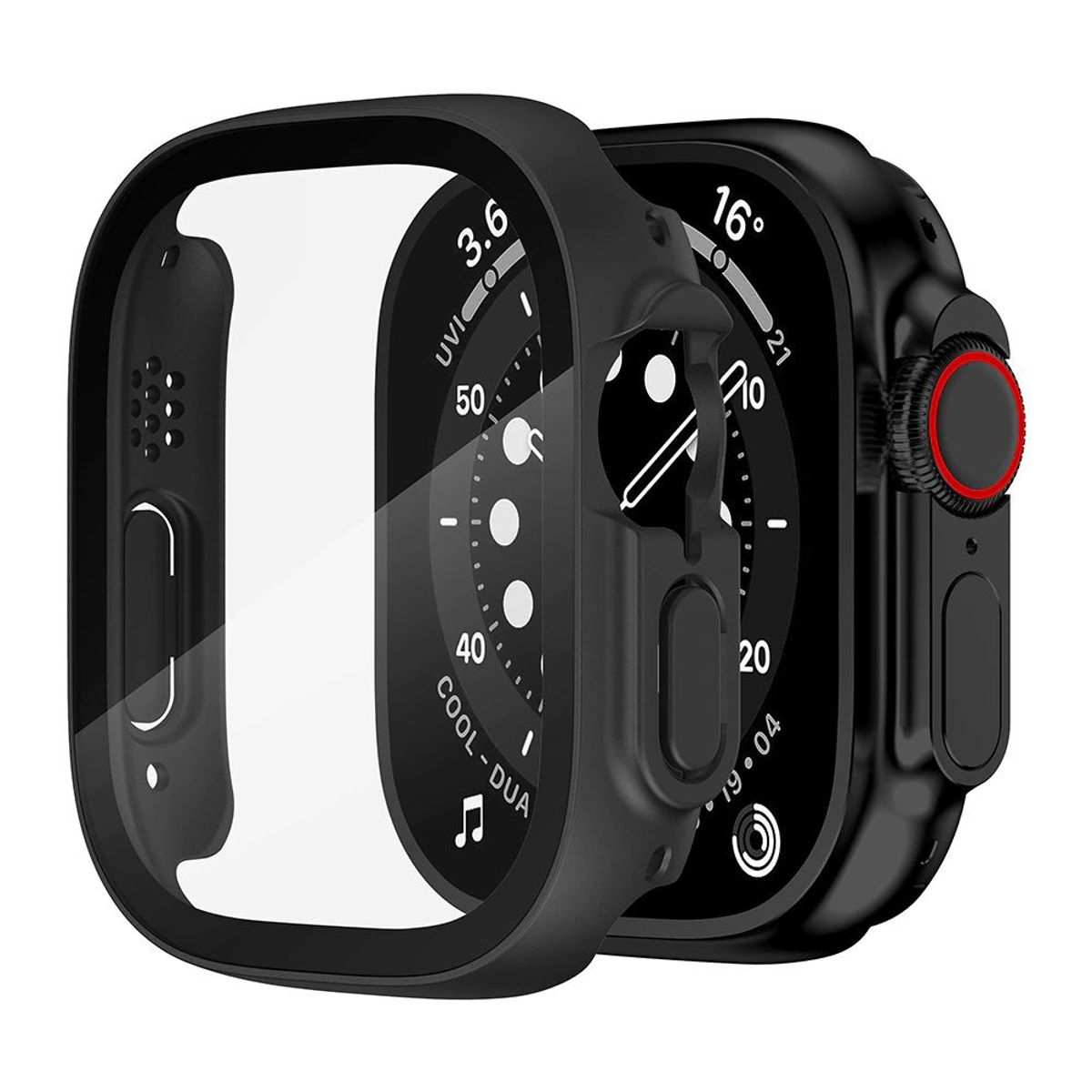 GENERICO - Case con Vidrio para APPLE WATCH ULTRA 49mm - Negro.