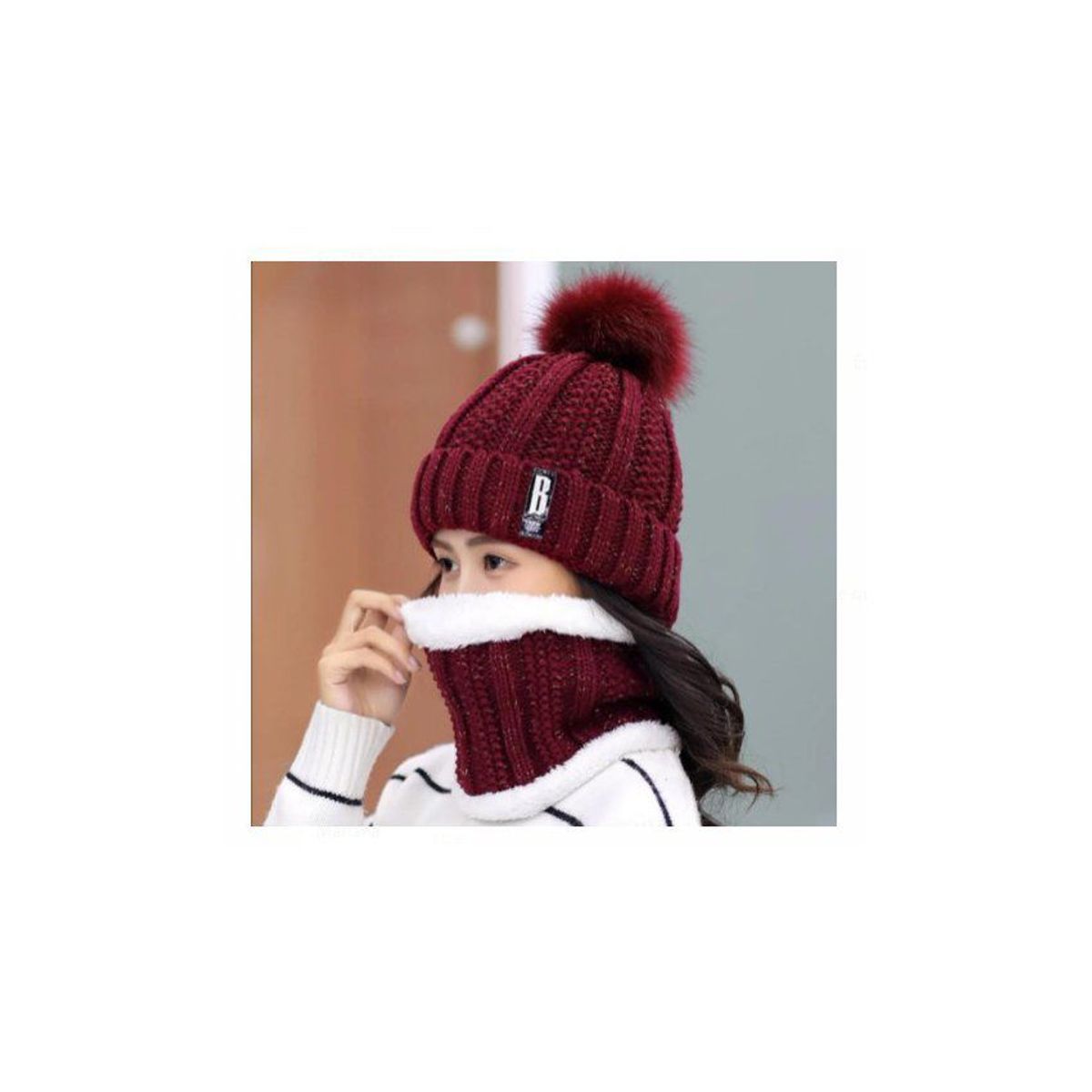 GENERICO - Gorro con cuellera para dama