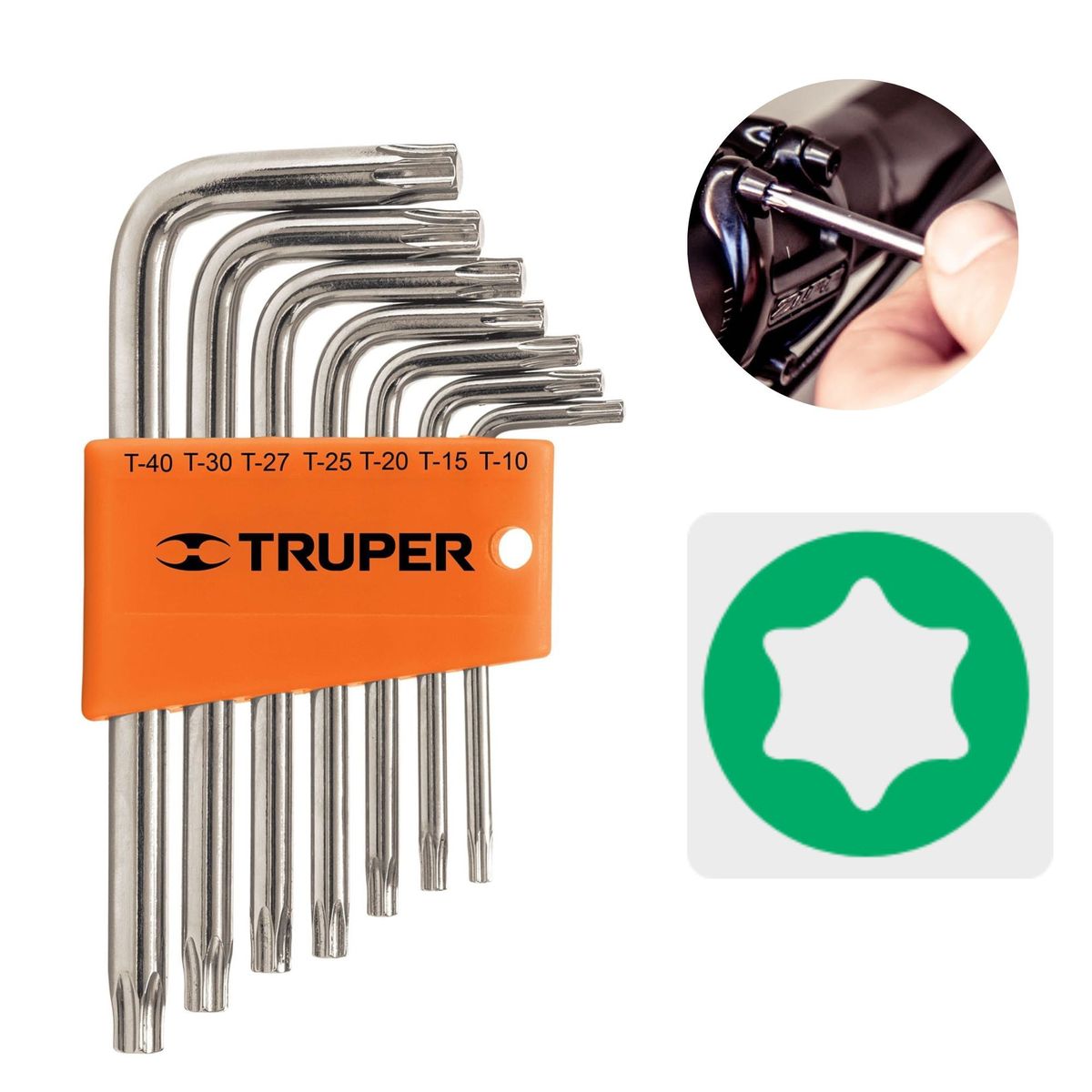 TRUPER - Juego 7 llaves Torx Truper con organizador