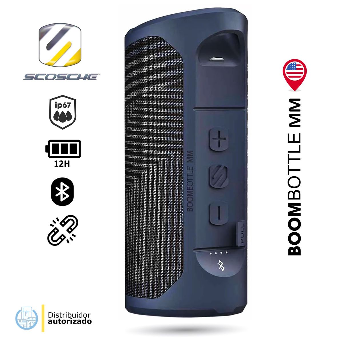 SCOSCHE - Parlante Portátil Scosche Magic Mount Boombottle MM - Azul