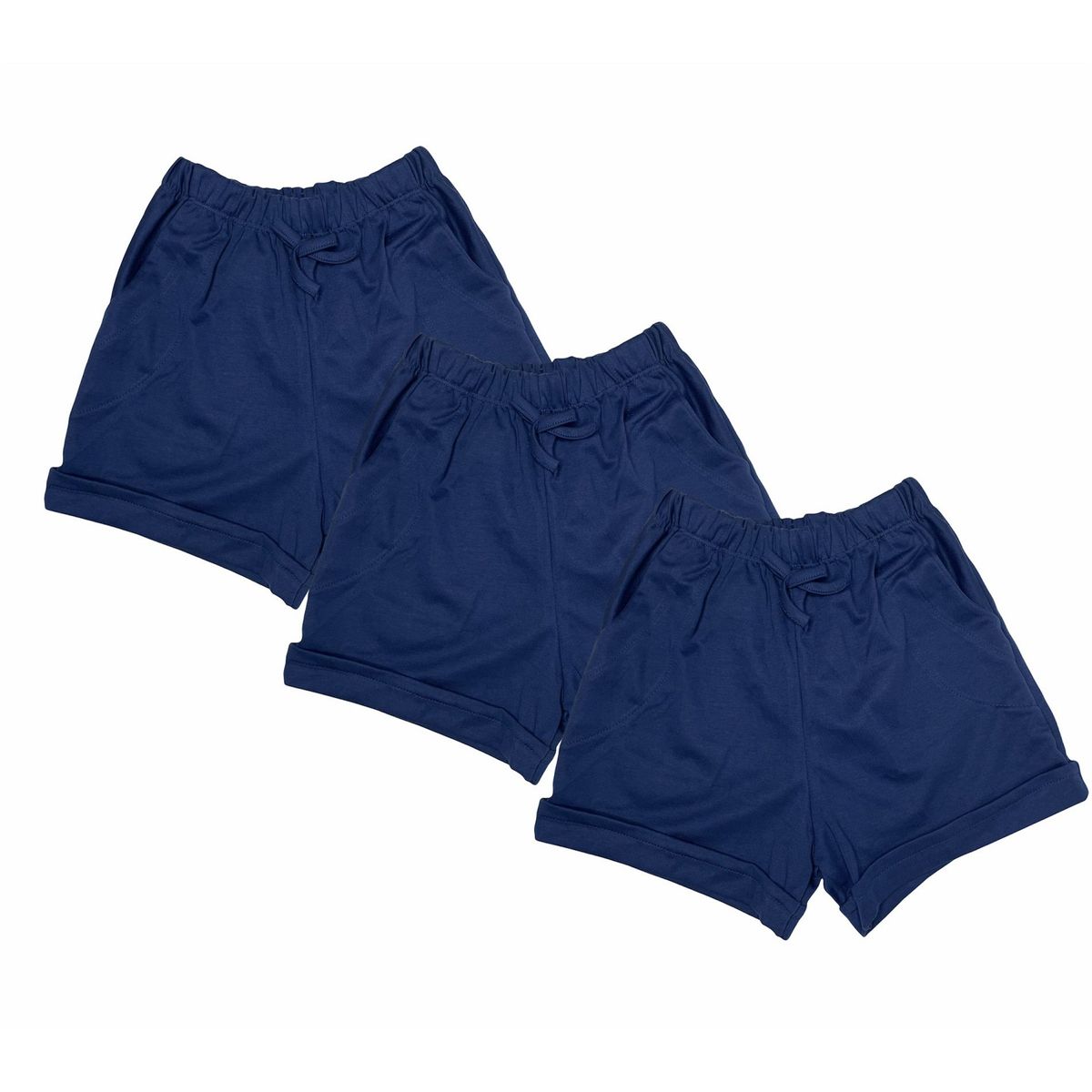 PEYITO - Short niña pack x3 -  Azul Marino