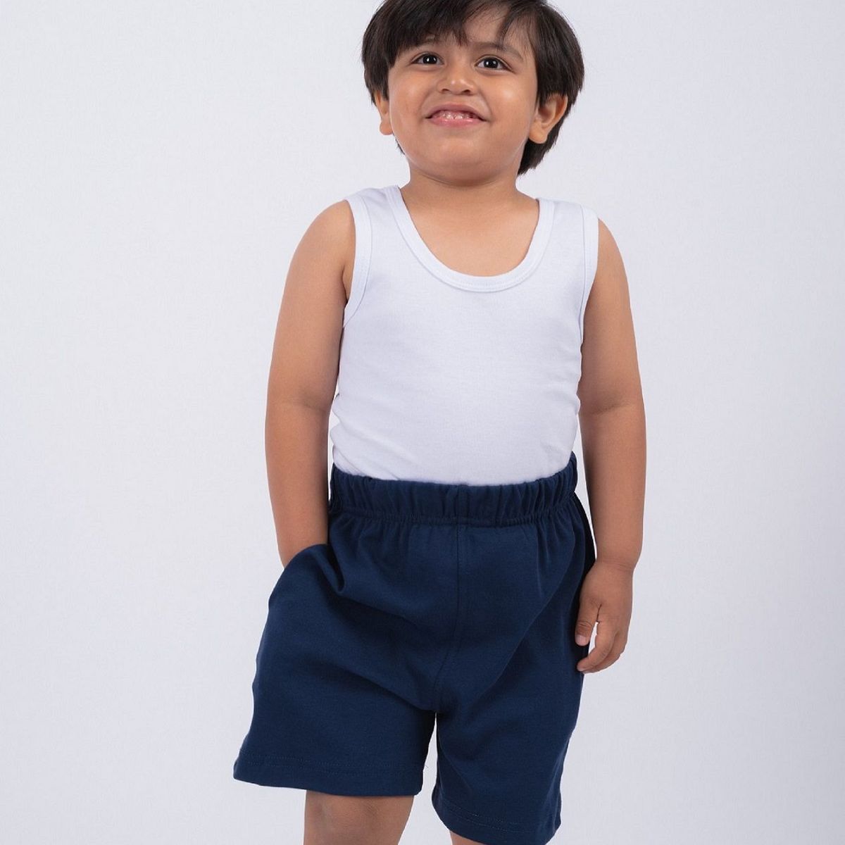 PEYITO - Short niño pack x3 - Azul Marino