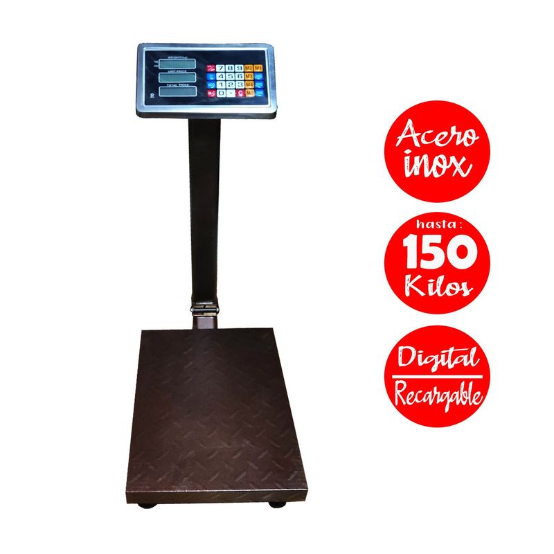 GENERICO - Balanza Industrial 150 Kg con Plataforma DWD-150KG