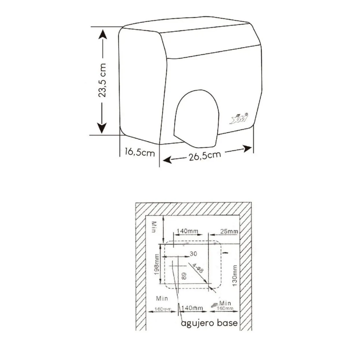 GENERICO - Secador de Manos Hand Dryer SC798