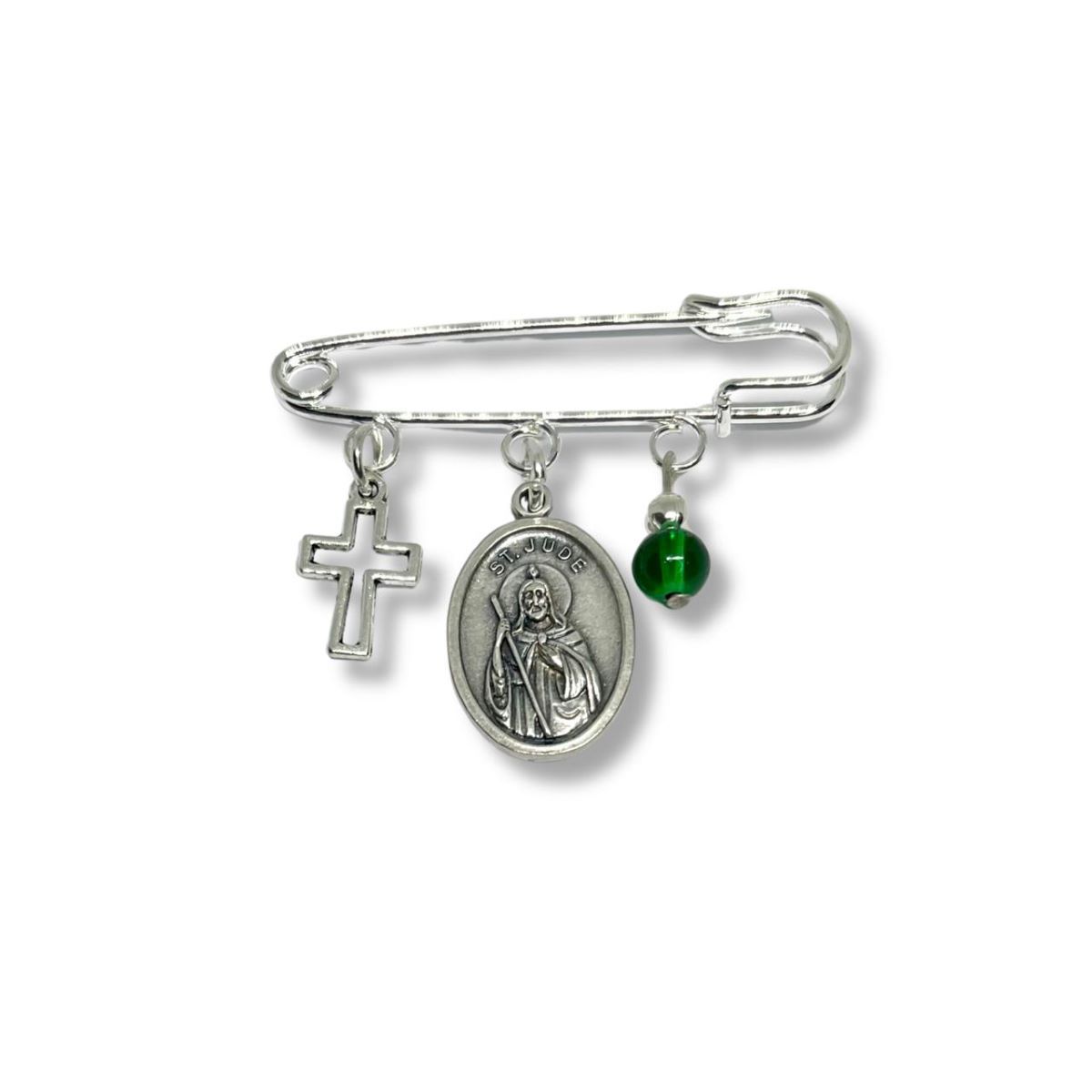 SANTORAL - Broche Imperdible San Judas Tadeo - Verde