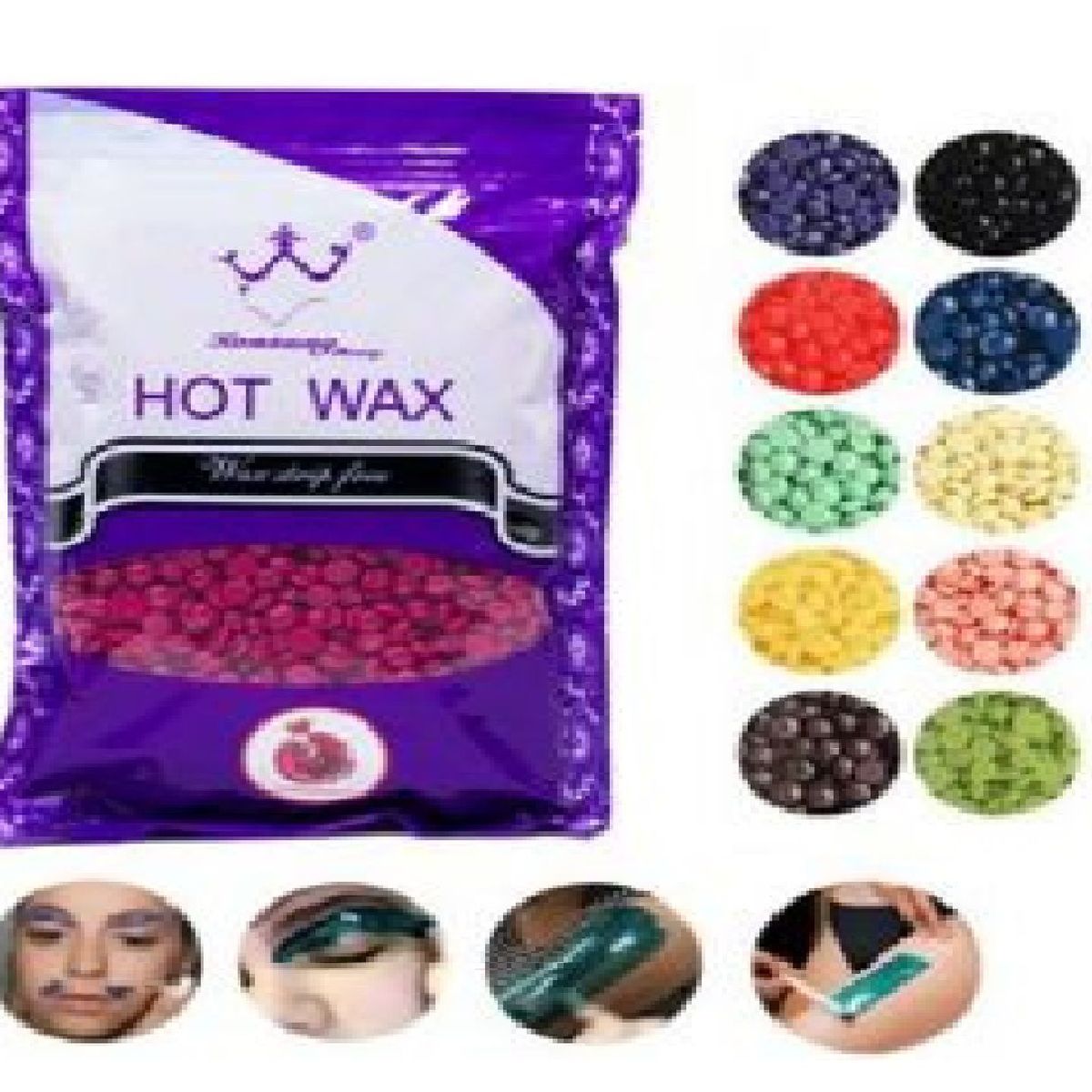 GENERICO - Cera Depilatoria Granulada en Perlas Hot Wax de 500 Gramos.